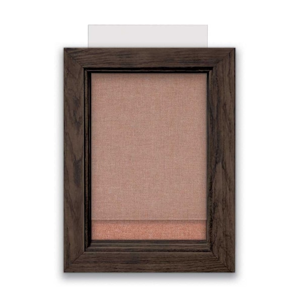 Indoor Enclosed Combo Board, 72"x36", Black Frame/Black & Cork